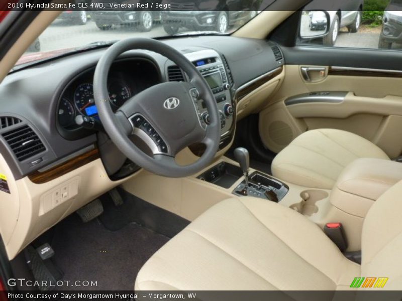 Venetian Red / Beige 2010 Hyundai Santa Fe GLS 4WD