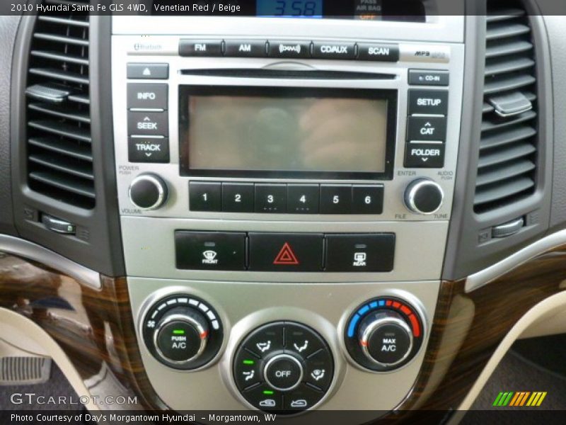 Venetian Red / Beige 2010 Hyundai Santa Fe GLS 4WD