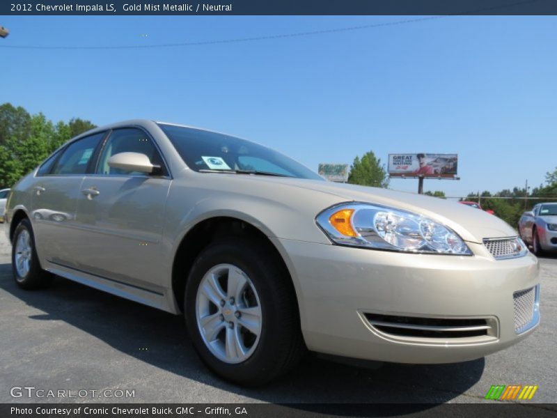 Gold Mist Metallic / Neutral 2012 Chevrolet Impala LS