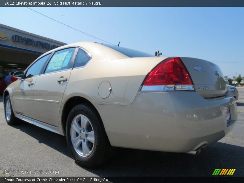 Gold Mist Metallic / Neutral 2012 Chevrolet Impala LS