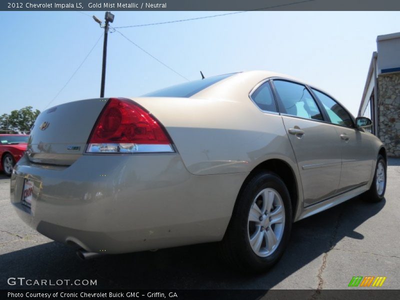 Gold Mist Metallic / Neutral 2012 Chevrolet Impala LS
