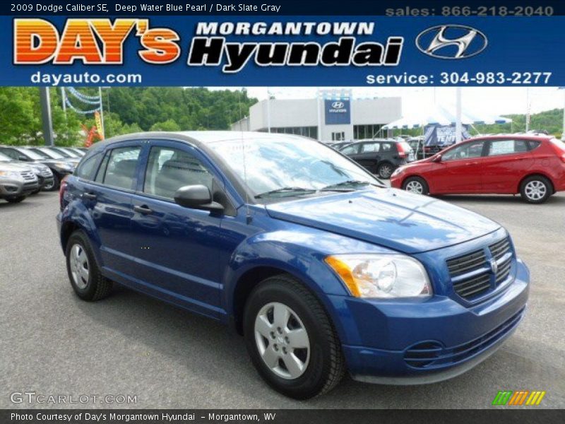 Deep Water Blue Pearl / Dark Slate Gray 2009 Dodge Caliber SE