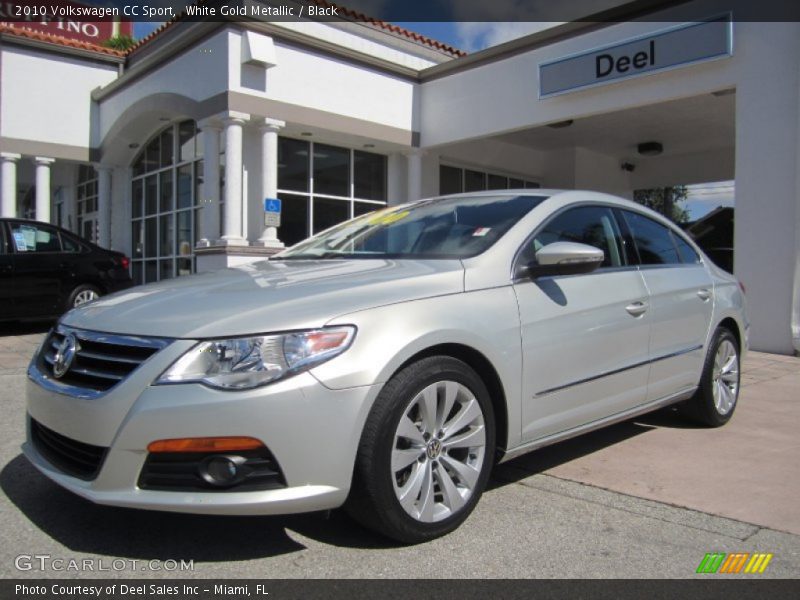 White Gold Metallic / Black 2010 Volkswagen CC Sport