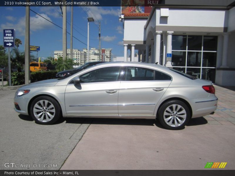 White Gold Metallic / Black 2010 Volkswagen CC Sport