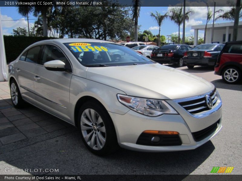 White Gold Metallic / Black 2010 Volkswagen CC Sport