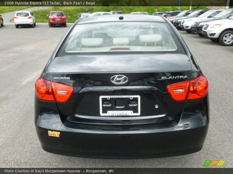 Black Pearl / Beige 2008 Hyundai Elantra GLS Sedan