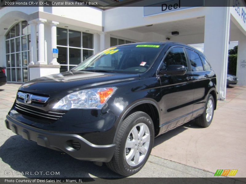 Crystal Black Pearl / Black 2009 Honda CR-V EX-L