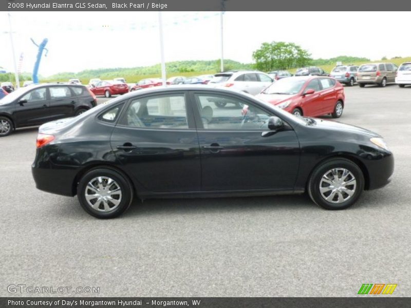 Black Pearl / Beige 2008 Hyundai Elantra GLS Sedan