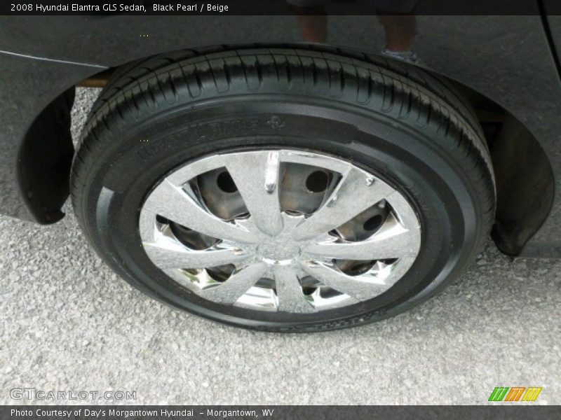 Black Pearl / Beige 2008 Hyundai Elantra GLS Sedan