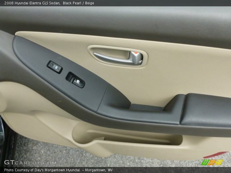 Black Pearl / Beige 2008 Hyundai Elantra GLS Sedan