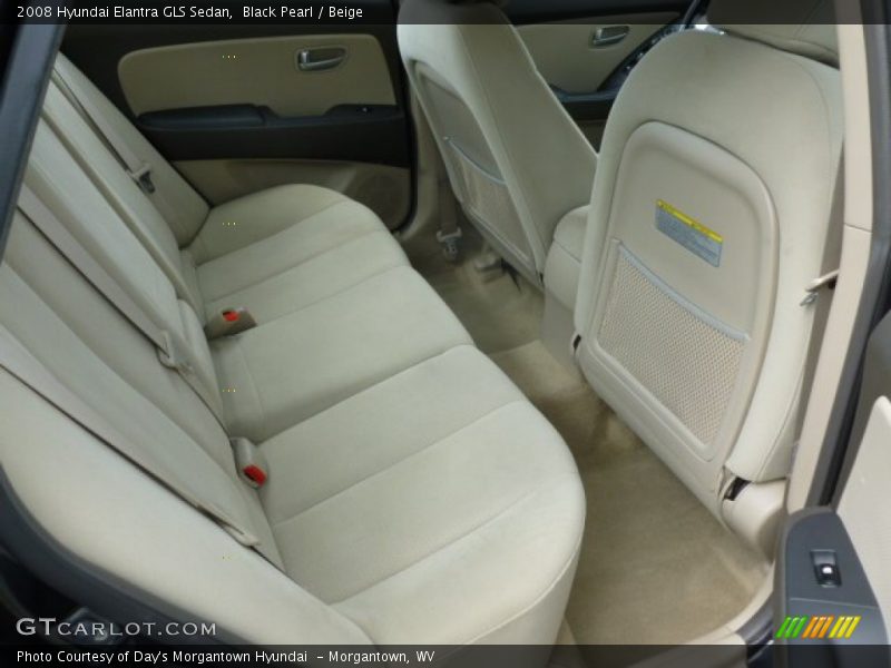 Black Pearl / Beige 2008 Hyundai Elantra GLS Sedan