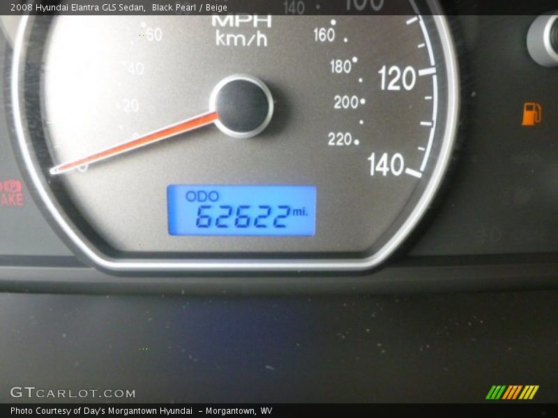 Black Pearl / Beige 2008 Hyundai Elantra GLS Sedan