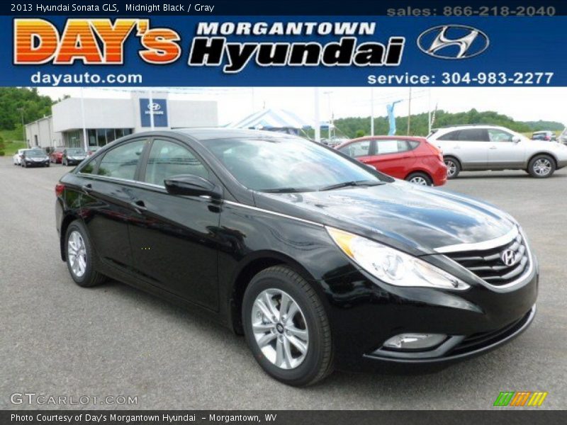 Midnight Black / Gray 2013 Hyundai Sonata GLS