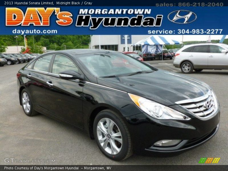 Midnight Black / Gray 2013 Hyundai Sonata Limited