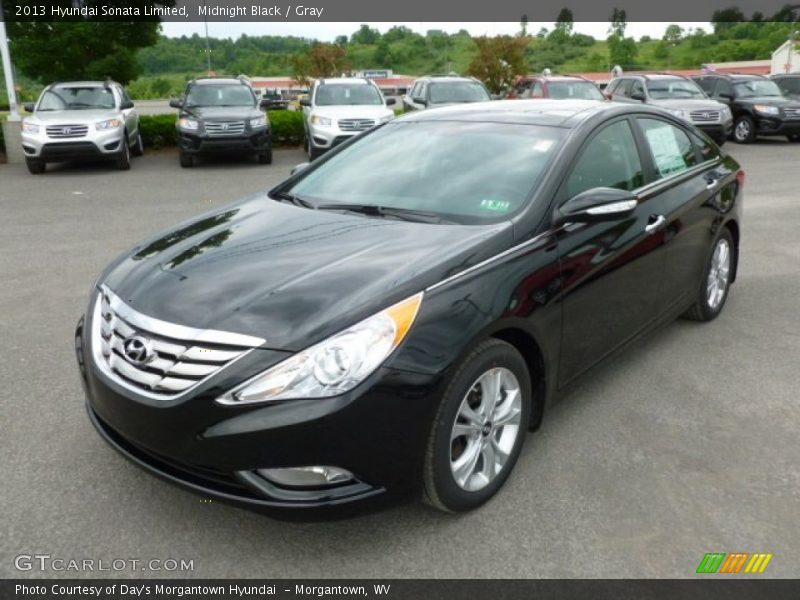 Midnight Black / Gray 2013 Hyundai Sonata Limited