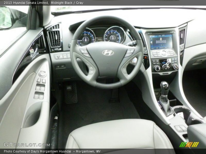 Midnight Black / Gray 2013 Hyundai Sonata Limited