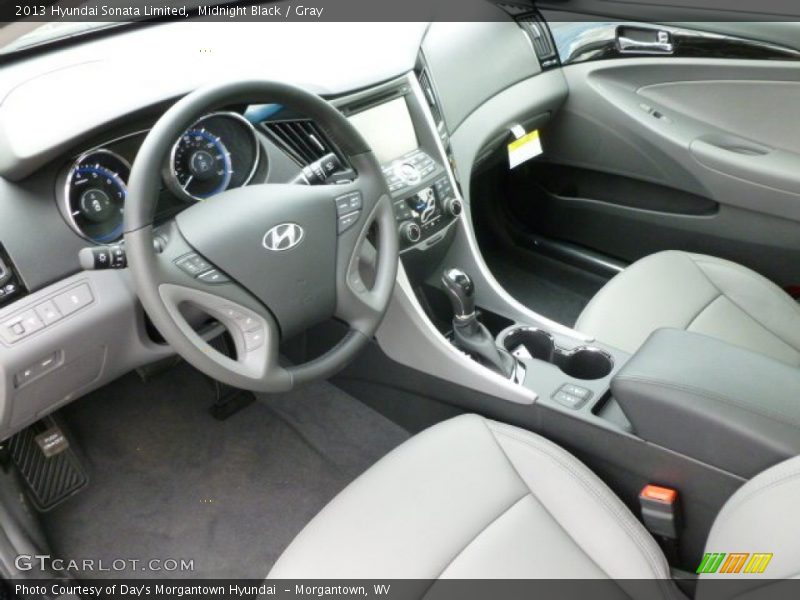 Midnight Black / Gray 2013 Hyundai Sonata Limited