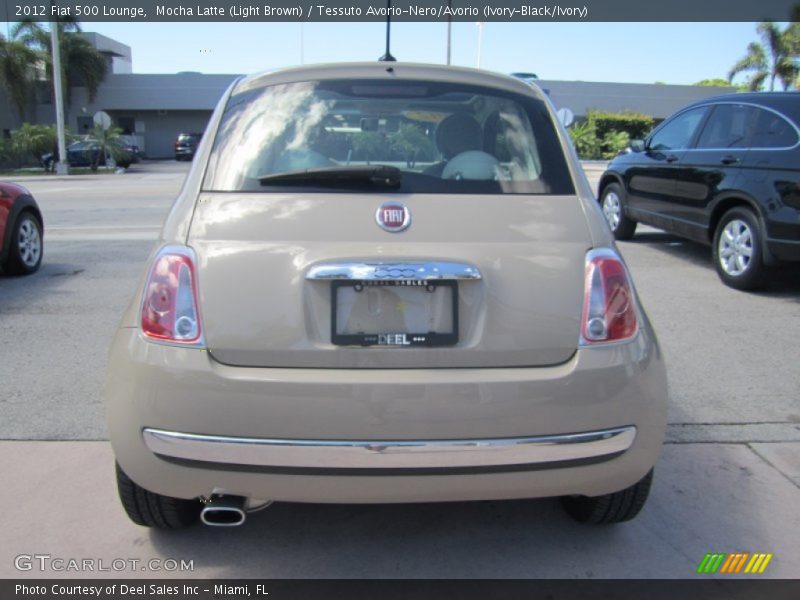 Mocha Latte (Light Brown) / Tessuto Avorio-Nero/Avorio (Ivory-Black/Ivory) 2012 Fiat 500 Lounge