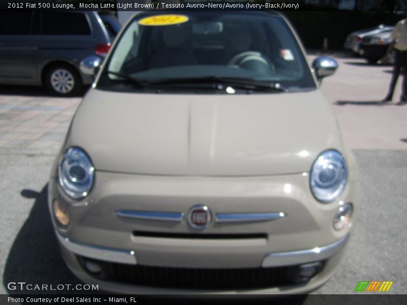 Mocha Latte (Light Brown) / Tessuto Avorio-Nero/Avorio (Ivory-Black/Ivory) 2012 Fiat 500 Lounge