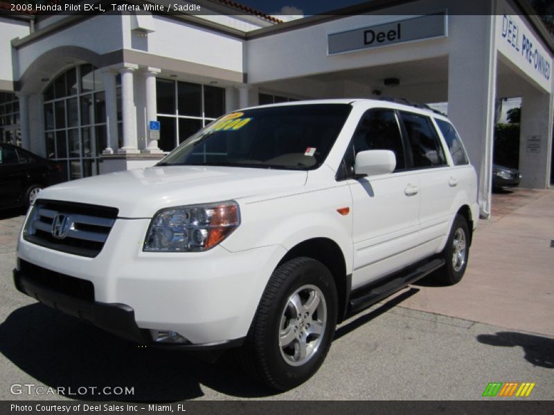 Taffeta White / Saddle 2008 Honda Pilot EX-L