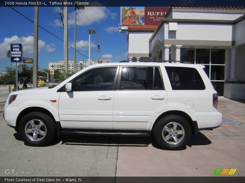Taffeta White / Saddle 2008 Honda Pilot EX-L