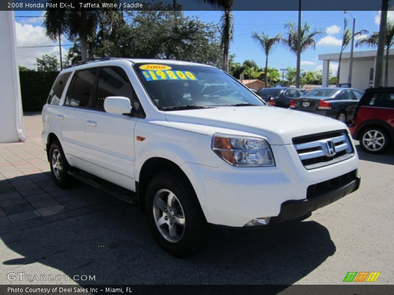 Taffeta White / Saddle 2008 Honda Pilot EX-L