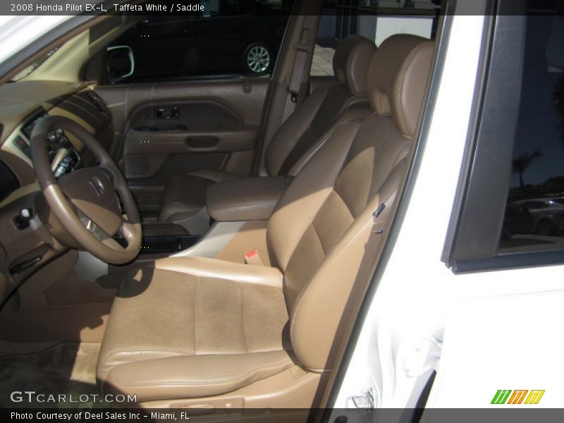 Taffeta White / Saddle 2008 Honda Pilot EX-L