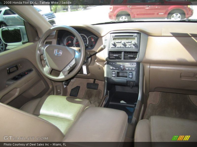 Taffeta White / Saddle 2008 Honda Pilot EX-L