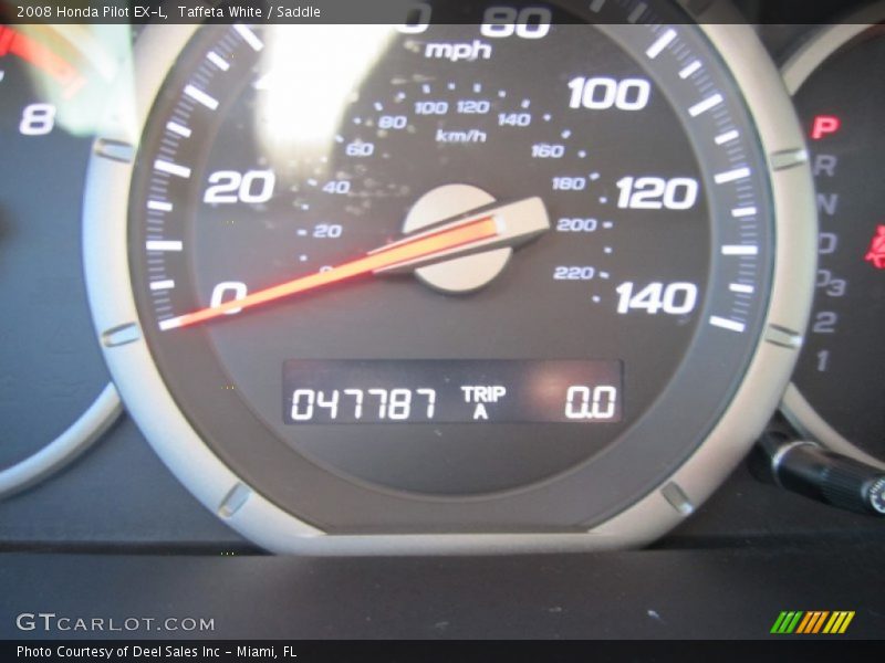 Taffeta White / Saddle 2008 Honda Pilot EX-L