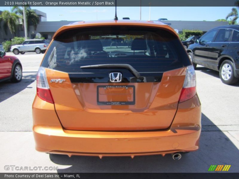 Orange Revolution Metallic / Sport Black 2010 Honda Fit Sport