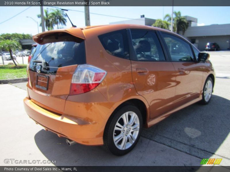Orange Revolution Metallic / Sport Black 2010 Honda Fit Sport