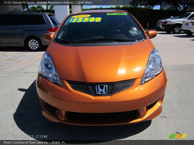 Orange Revolution Metallic / Sport Black 2010 Honda Fit Sport