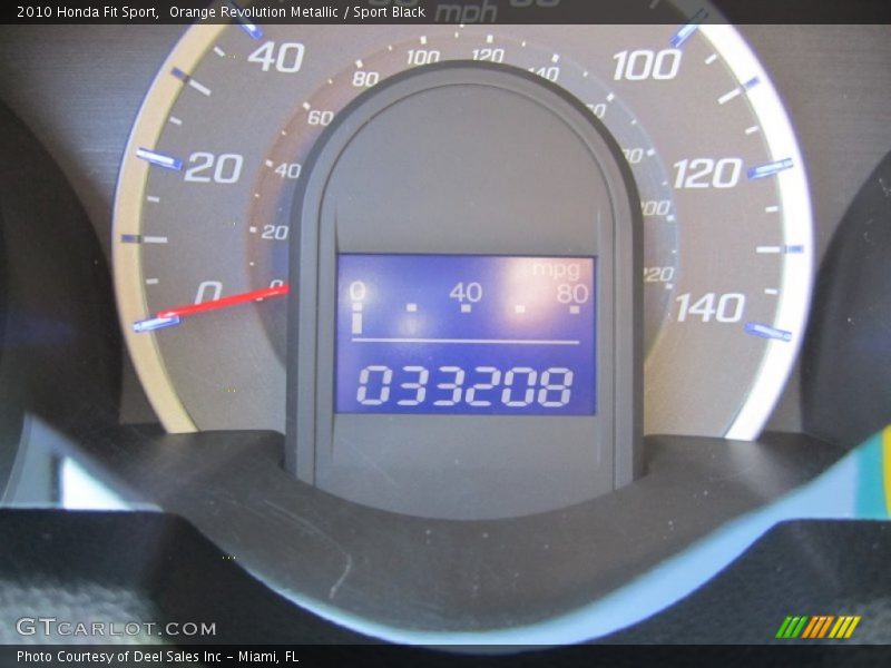 Orange Revolution Metallic / Sport Black 2010 Honda Fit Sport