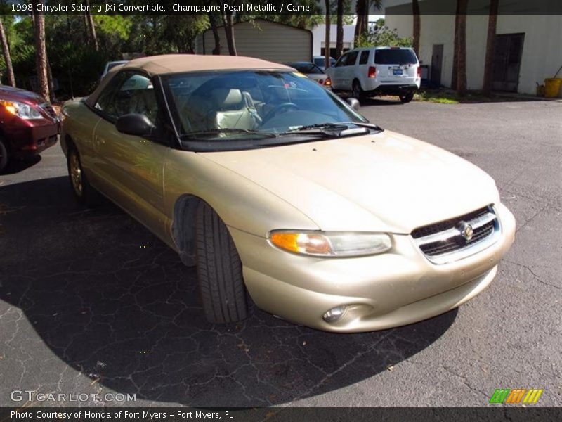 Champagne Pearl Metallic / Camel 1998 Chrysler Sebring JXi Convertible