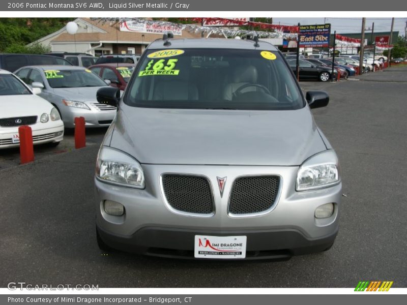 Liquid Silver Metallic / Gray 2006 Pontiac Montana SV6 AWD