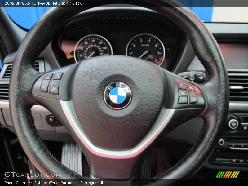 Jet Black / Black 2009 BMW X5 xDrive48i