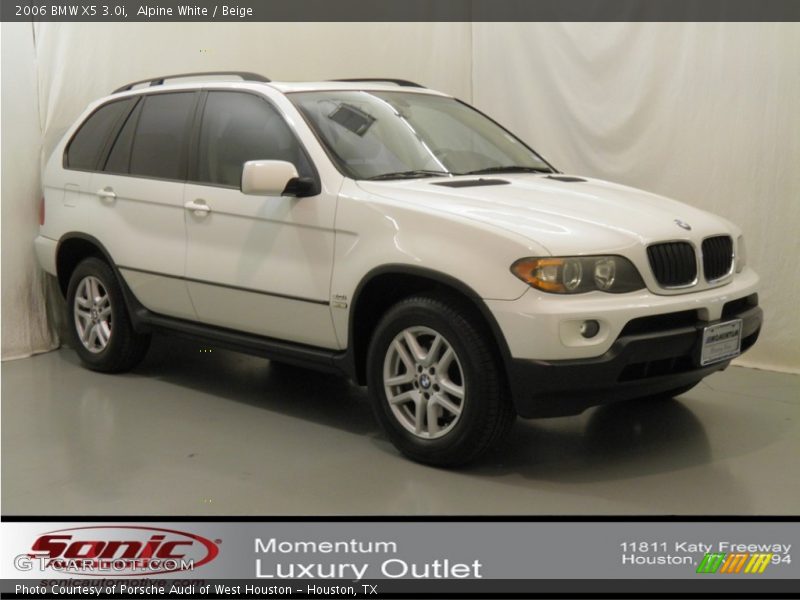 Alpine White / Beige 2006 BMW X5 3.0i
