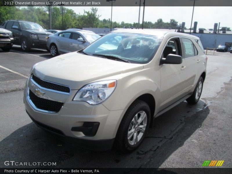 Gold Mist Metallic / Jet Black 2012 Chevrolet Equinox LS