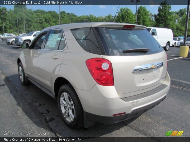 Gold Mist Metallic / Jet Black 2012 Chevrolet Equinox LS
