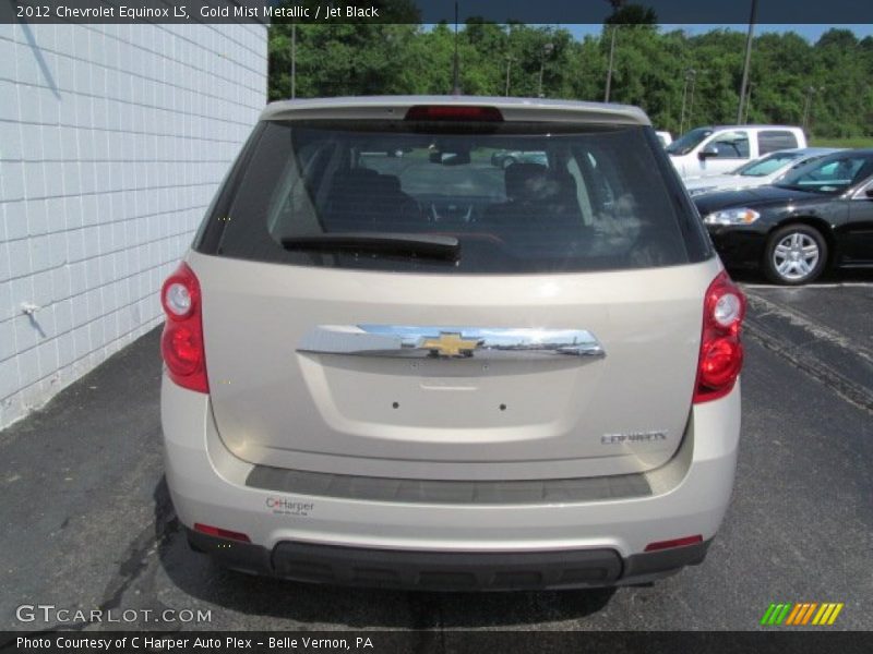Gold Mist Metallic / Jet Black 2012 Chevrolet Equinox LS