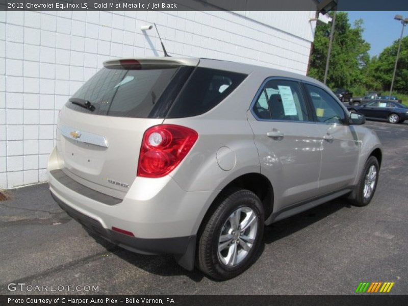Gold Mist Metallic / Jet Black 2012 Chevrolet Equinox LS