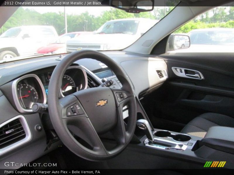 Gold Mist Metallic / Jet Black 2012 Chevrolet Equinox LS