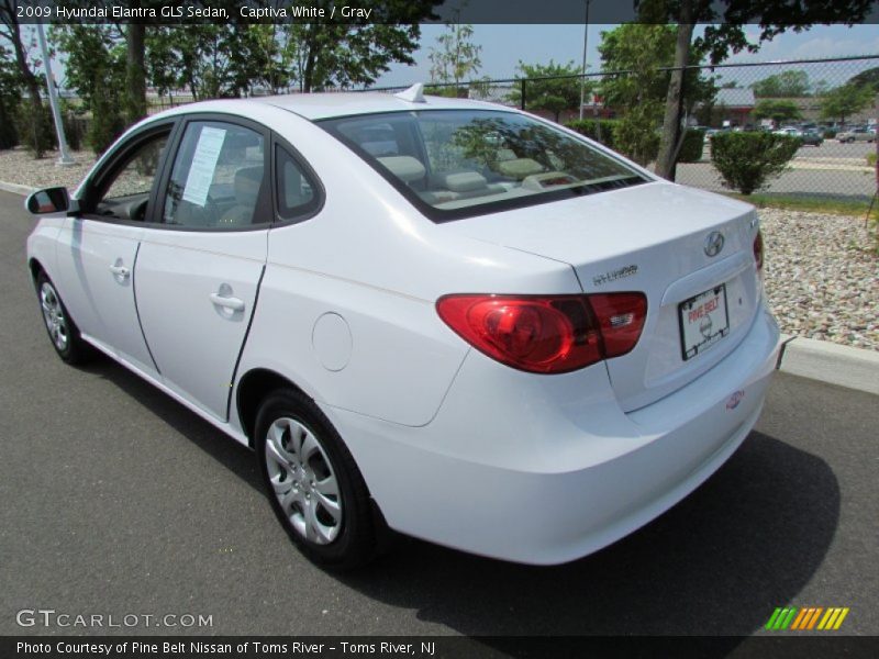 Captiva White / Gray 2009 Hyundai Elantra GLS Sedan