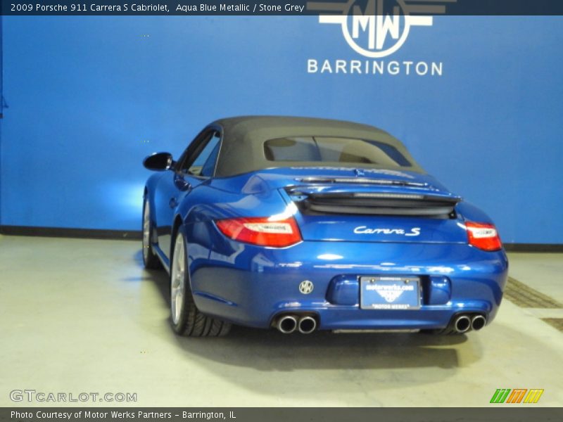 Aqua Blue Metallic / Stone Grey 2009 Porsche 911 Carrera S Cabriolet