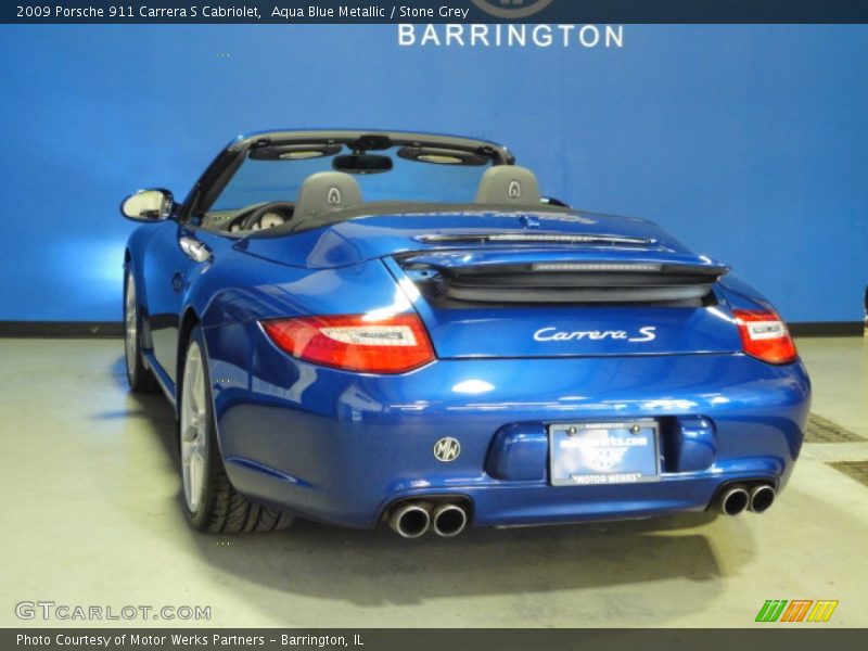 Aqua Blue Metallic / Stone Grey 2009 Porsche 911 Carrera S Cabriolet