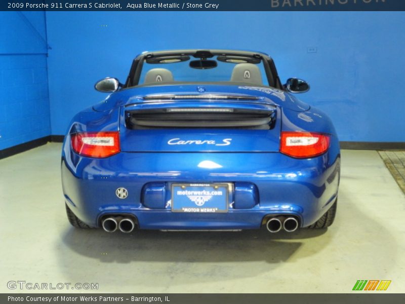 Aqua Blue Metallic / Stone Grey 2009 Porsche 911 Carrera S Cabriolet