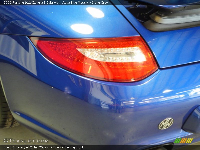 Aqua Blue Metallic / Stone Grey 2009 Porsche 911 Carrera S Cabriolet