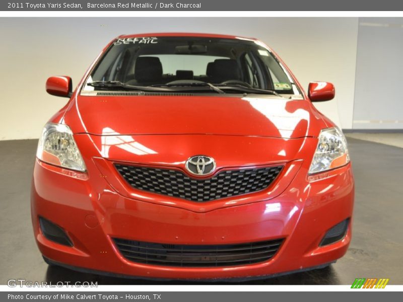 Barcelona Red Metallic / Dark Charcoal 2011 Toyota Yaris Sedan