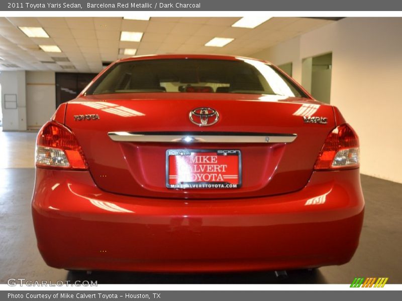 Barcelona Red Metallic / Dark Charcoal 2011 Toyota Yaris Sedan