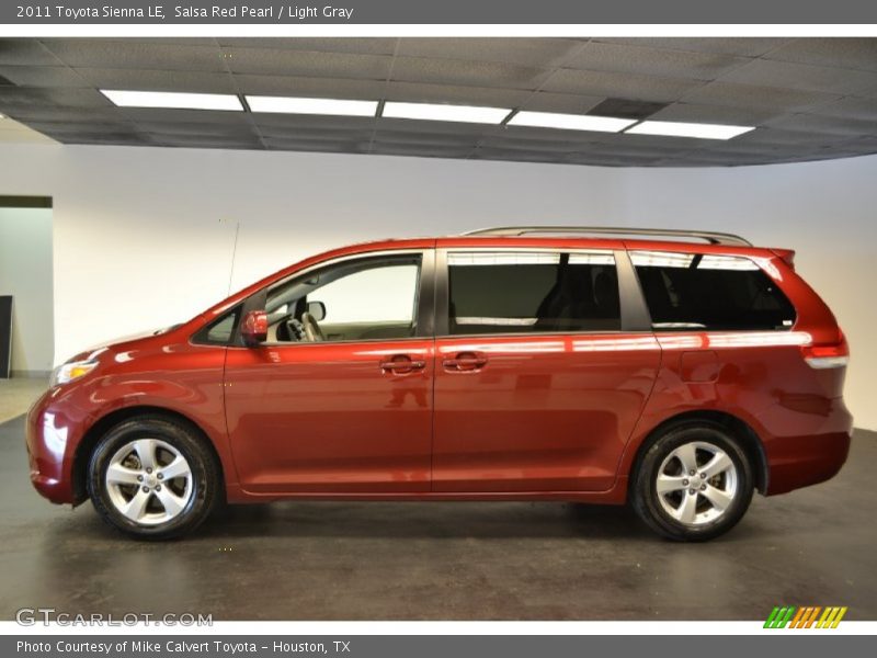 Salsa Red Pearl / Light Gray 2011 Toyota Sienna LE